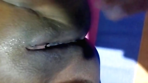 Nangi's tight pussy feels so good to hold the stick in her mouth