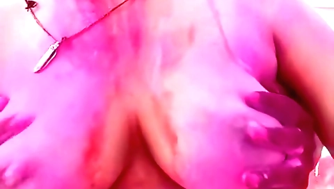 Husband Is Playing Big Boobs Of Pregnant Wife In Holi - Huge Boobs