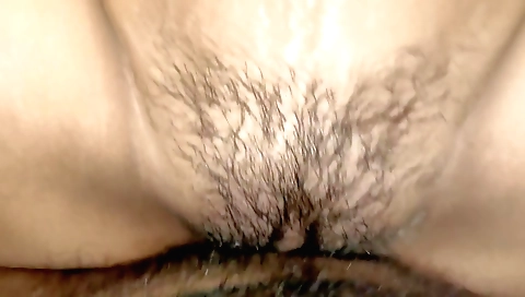 Indian girl with a hairy pussy gets creampie in homemade video