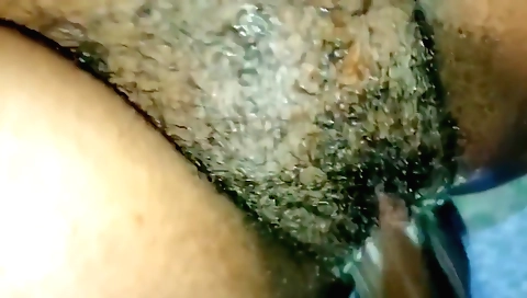 Hairy indian girl is getting a dick in her hairy pussy