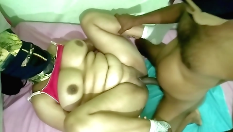 Busty boudi fucking her stepsister while parents are not home