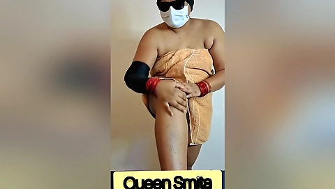 Indian brunette does her stepson's lecture in the bedroom