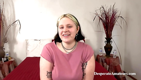 Busty redhead babe with an all natural body on tour