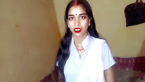 Indian girlfriend gets naked and touches her sweet pussy