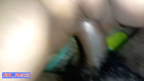 Indian girl with big tits gets her pussy wet in a bath